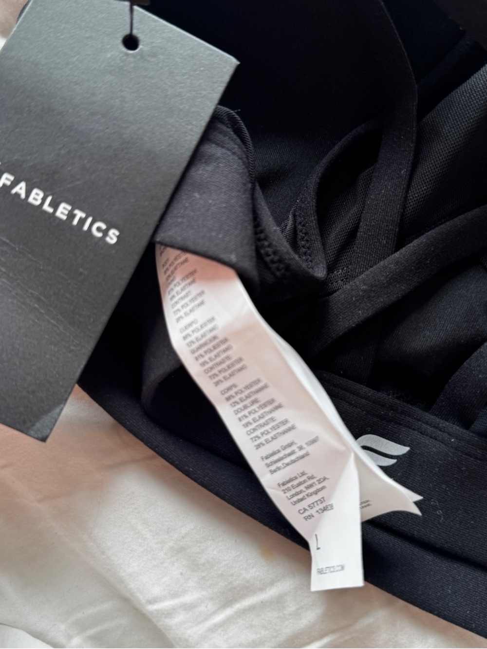 Fabletics Black Strappy Mesh-Back Sports Bra - Picture 4 of 4
